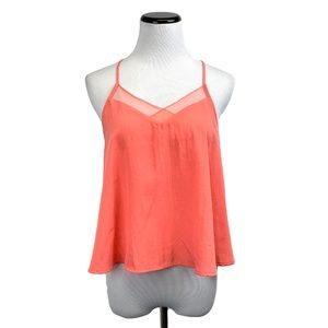 Free people heartbeat mesh panel tank top
